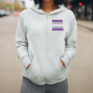 Gradient Grau-Sexuellen-Stolz-Flagge – Grau-Sexuel Hoodie