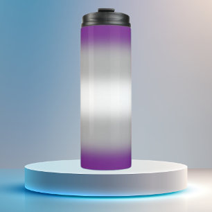 Gradient Grau-Sexueller Stolz Thermosbecher