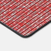 Gradient grau und rot Blockmuster Schreibtischunterlage (Ecke)