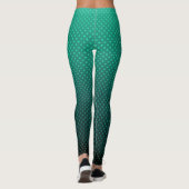 Gradient graue Polka Punkte drucken abstrakte Femi Leggings (Rückseite)