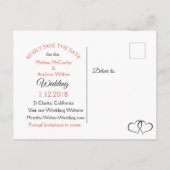 Gradient Green Foto Save the Date Postkarte (Rückseite)