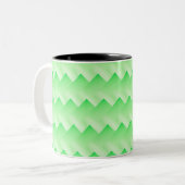 Gradient Green in Shuffle Zweifarbige Tasse (Vorderseite Links)
