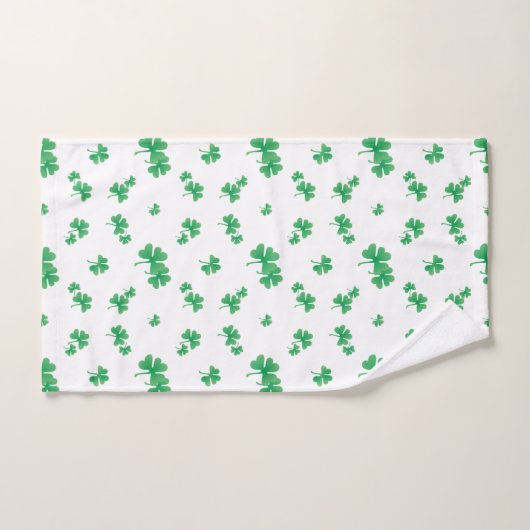 Gradient Green Irish Kleeblatt Pattern Badhandtuch Set (Handtuch)