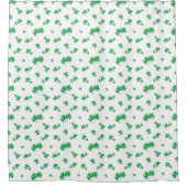 Gradient Green Irish Kleeblatt Pattern Duschvorhang (Vorderseite)