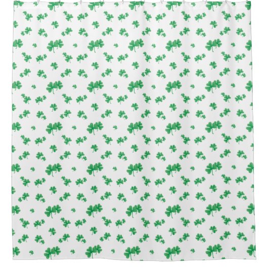 Gradient Green Irish Kleeblatt Pattern Duschvorhang (Vorderseite)