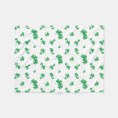 Gradient Green Irish Kleeblatt Pattern Fleecedecke (Vorderseite (Horizontal))