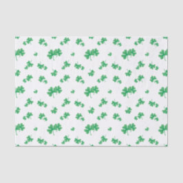 Gradient Green Irish Kleeblatt Pattern Seidenpapier