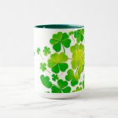 Gradient Green Layered Shamrock Gold Lucky Tasse (Zentrum)