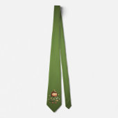 Gradient Green Tree Character Christmas Neck Tie Krawatte (Vorderseite)