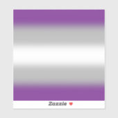 Gradient Greysexual Prilag - Graue Sexualflagge Aufkleber (Blatt)