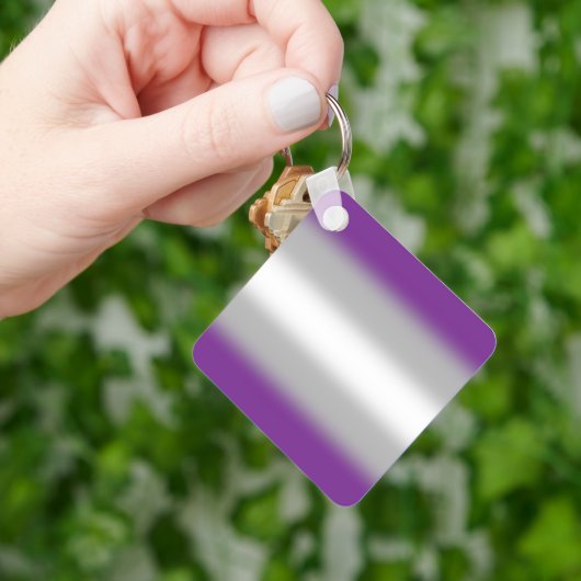 Gradient Greysexual Prilag - Graue Sexualflagge Schlüsselanhänger (Hand)