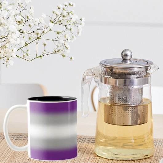 Gradient Greysexual Prilag - Graue Sexualflagge Zweifarbige Tasse