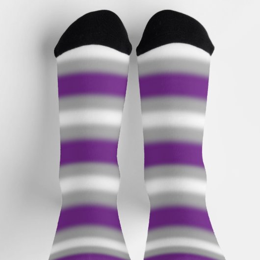 Gradient Greysexual Stolz Socken (Oben)