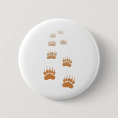 Gradient Grizzly Bär Paw Print Button (Vorderseite)