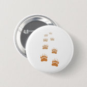 Gradient Grizzly Bär Paw Print Button (Vorne & Hinten)