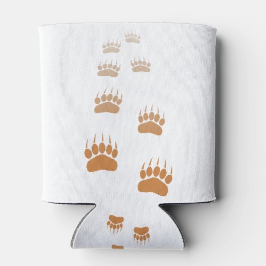 Gradient Grizzly Bär Paw Print Dosenkühler (Rückseite)