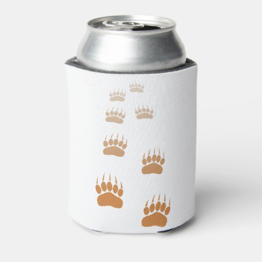 Gradient Grizzly Bär Paw Print Dosenkühler (Kanne Rückseite)