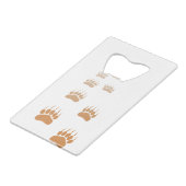 Gradient Grizzly Bär Paw Print Geldbeutel Flaschenöffner (Vorderseite Schrägansicht)