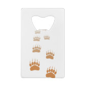 Gradient Grizzly Bär Paw Print Geldbeutel Flaschenöffner (Rückseite)