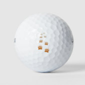 Gradient Grizzly Bär Paw Print Golfball (Vorderseite)