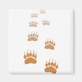 Gradient Grizzly Bär Paw Print Magnet (Vorne)