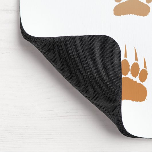 Gradient Grizzly Bär Paw Print Mousepad (Ecke)