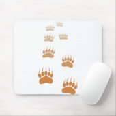 Gradient Grizzly Bär Paw Print Mousepad (Mit Mouse)