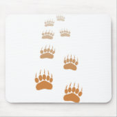 Gradient Grizzly Bär Paw Print Mousepad (Vorne)