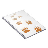 Gradient Grizzly Bär Paw Print Notizblock (Rechte Seite)