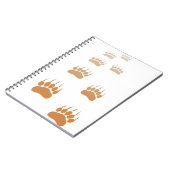 Gradient Grizzly Bär Paw Print Notizblock (Linke Seite)