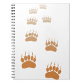 Gradient Grizzly Bär Paw Print Notizblock (Vorderseite)