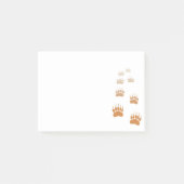 Gradient Grizzly Bär Paw Print Post-it Klebezettel (Vorderseite)
