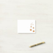 Gradient Grizzly Bär Paw Print Post-it Klebezettel (Auf Schreibtisch)