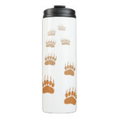 Gradient Grizzly Bär Paw Print Thermosbecher (Vorderseite)
