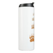 Gradient Grizzly Bär Paw Print Thermosbecher (Nach links gedreht)