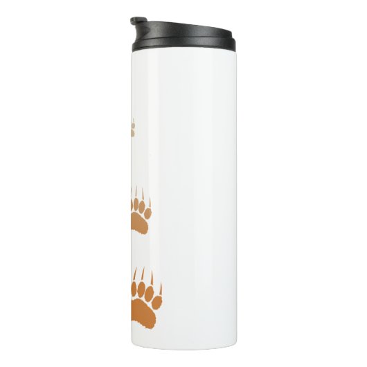Gradient Grizzly Bär Paw Print Thermosbecher (Nach rechts gedreht)