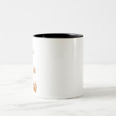 Gradient Grizzly Bär Paw Print Zweifarbige Tasse (Mittel)