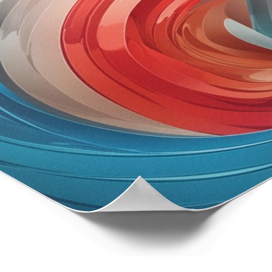 Gradient Grooves Poster (Ecke)