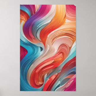 Gradient Grooves Poster