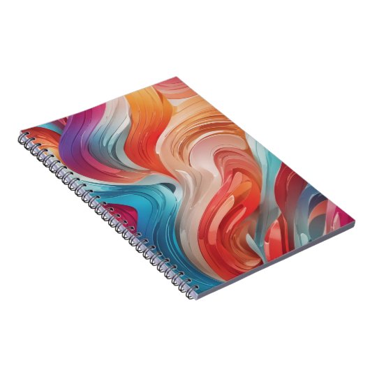 Gradient Grooves SpiralNotebook Notizblock (Rechte Seite)