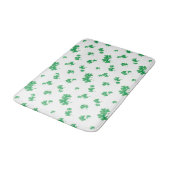 Gradient Grün Irischer Shamrock-Muster Badematte (Schrägansicht)