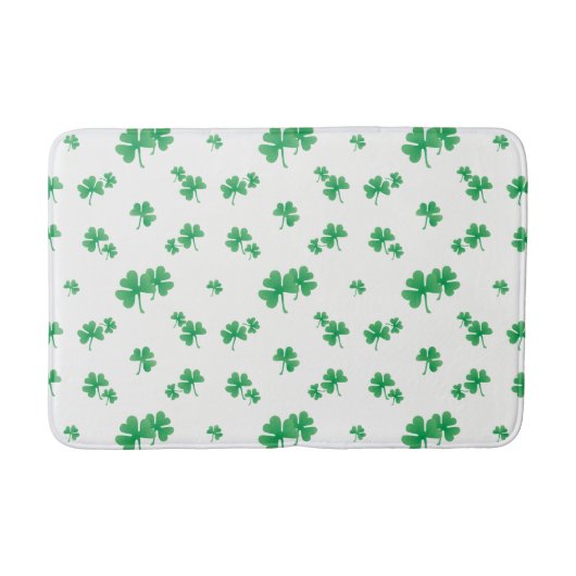 Gradient Grün Irischer Shamrock-Muster Badematte (Vorderseite)