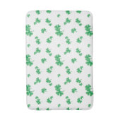 Gradient Grün Irischer Shamrock-Muster Badematte (Vorderseite Vertikal)