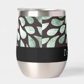 Gradient grüne Blätter auf schwarz (Rechts)