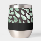 Gradient grüne Blätter auf schwarz (Rückseite)