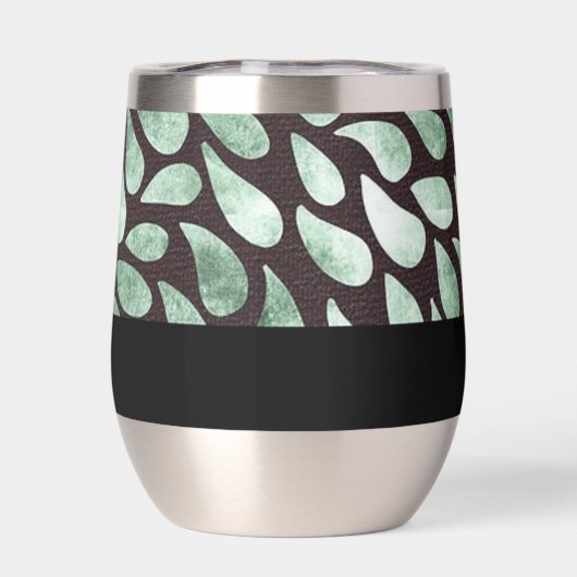 Gradient grüne Blätter auf schwarz (Rückseite)