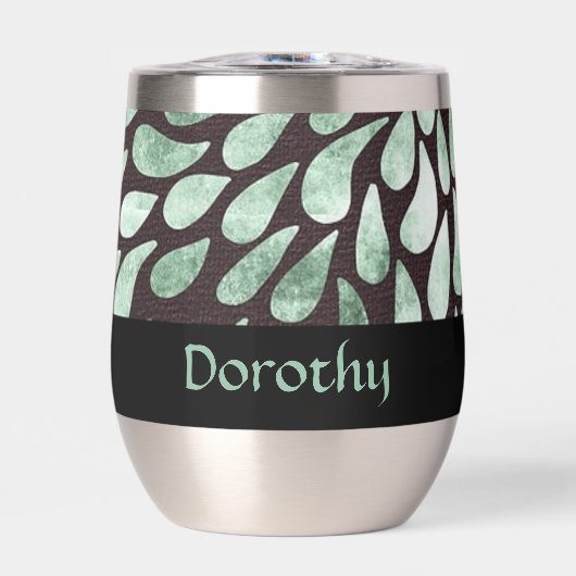 Gradient grüne Blätter auf schwarz (Vorderseite)