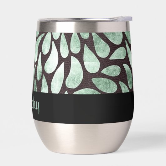 Gradient grüne Blätter auf schwarz (Links)