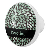 Gradient grüne Blätter auf schwarz Keramikknauf (Rechts)