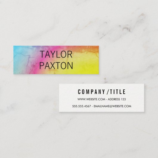 Gradient Grunge Mini Visitenkarte (Vorne/Hinten)